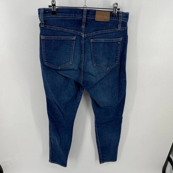 Madewell 10" High-Rise Skinny Jeans Lucille Dark Wash Denim Size 29 - Picture 6 of 15